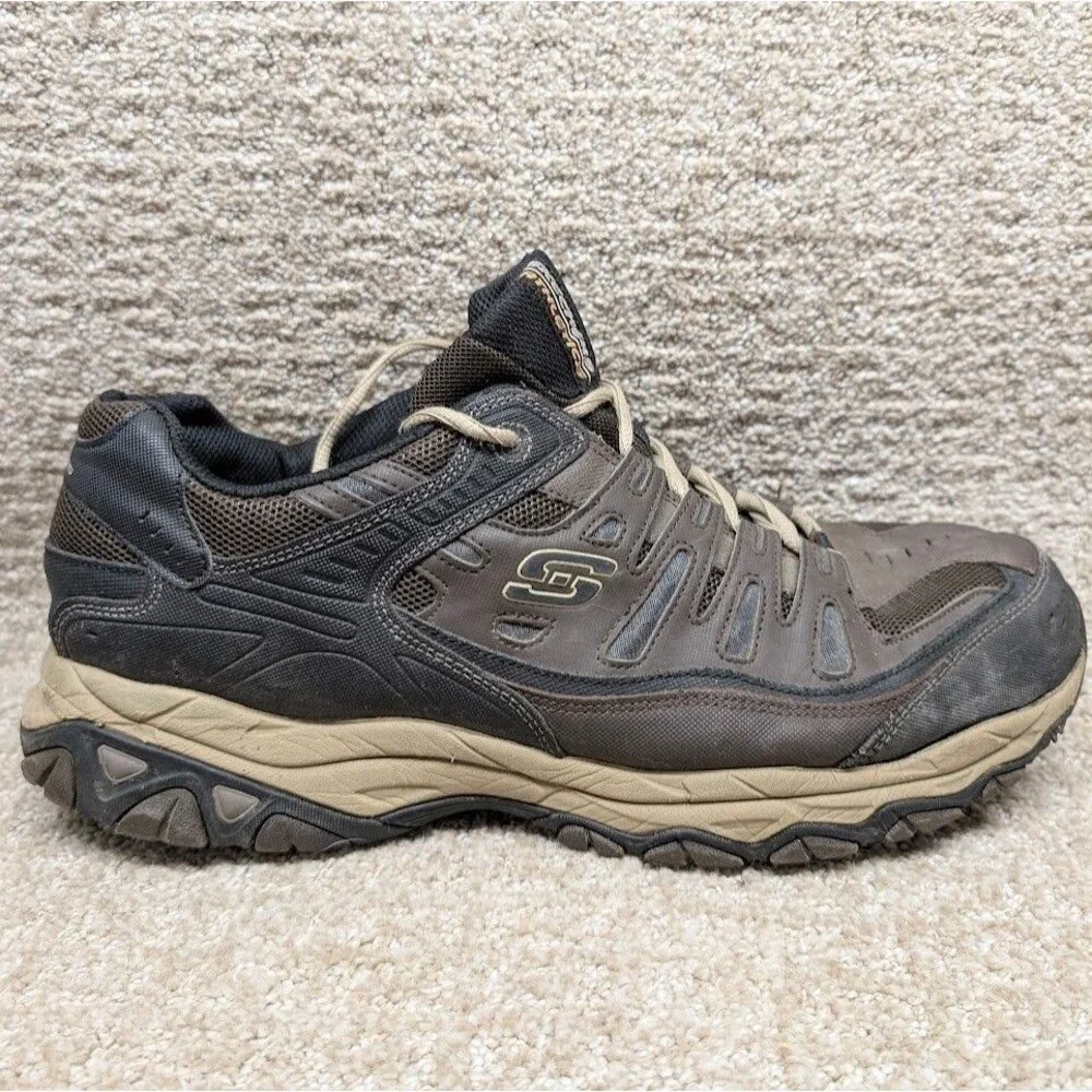 Skechers Afterburn 50125 Men’s Sneakers Size 14 Black Memory Foam Athletic Shoes